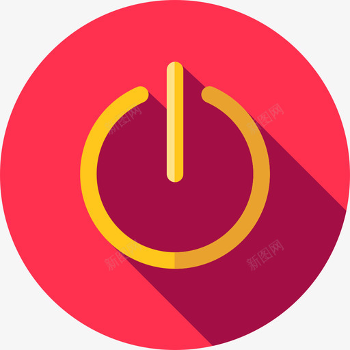 电源按钮ui图标扁平svg_新图网 https://ixintu.com ui图标 扁平 电源按钮