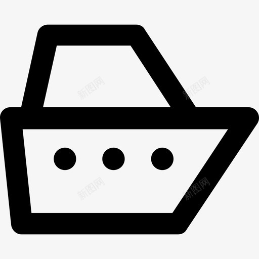 船运输元素粗体圆形图标svg_新图网 https://ixintu.com 粗体圆形 船 运输元素