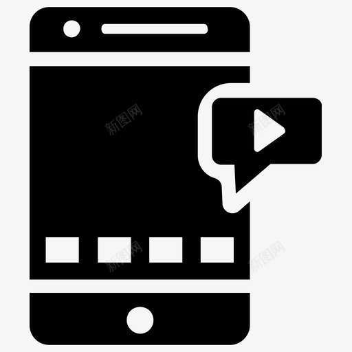 视频播放器数字营销mp4文件图标svg_新图网 https://ixintu.com mp4文件 商业服务字形图标 在线视频 数字营销 视频播放器 视频教程