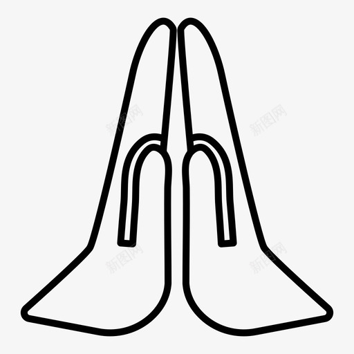 祈祷阿门宽恕图标svg_新图网 https://ixintu.com 上帝 仪式 宽恕 祈祷 阿门