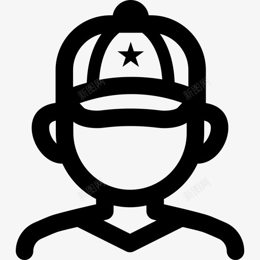 棒球运动员棒球收藏直线型图标svg_新图网 https://ixintu.com 棒球收藏 棒球运动员 直线型