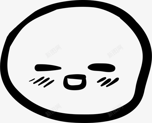 害羞快乐潦草的表情图标svg_新图网 https://ixintu.com 害羞 快乐 潦草的表情