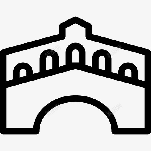 里亚尔托桥5处直线图标svg_新图网 https://ixintu.com 5处 直线 里亚尔托桥