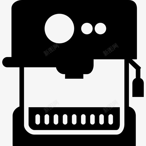 咖啡机家具和白色物品实心图标svg_新图网 https://ixintu.com 咖啡机 实心 家具和白色物品