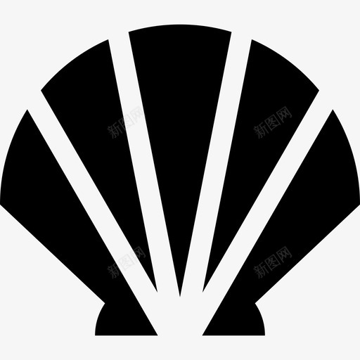 扇贝海洋生物2套填充图标svg_新图网 https://ixintu.com 填充 扇贝 海洋生物2套