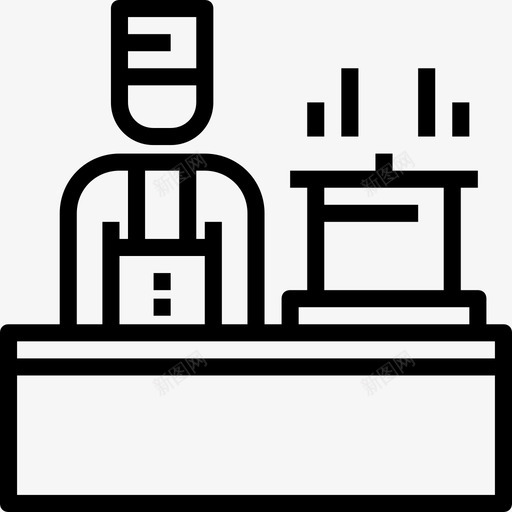 厨师烹饪和厨房设备直系图标svg_新图网 https://ixintu.com 厨师 烹饪和厨房设备 直系