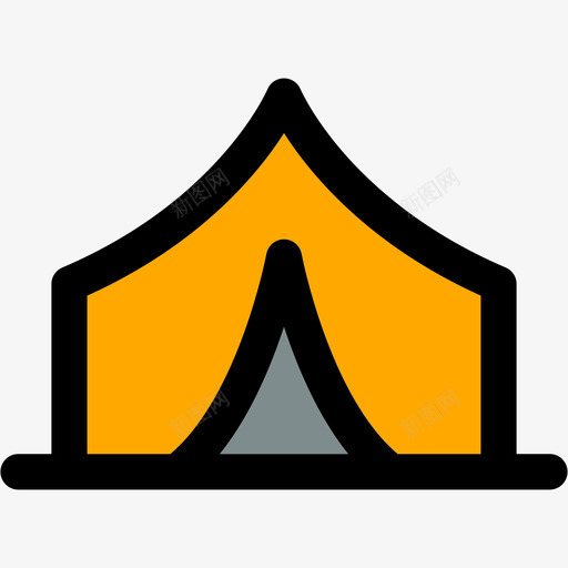 帐篷彩色旅游观光浅圆形图标svg_新图网 https://ixintu.com 帐篷 彩色旅游观光 浅圆形