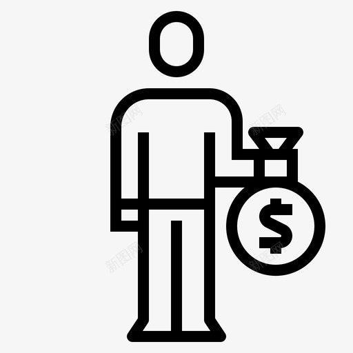 客户存款投资图标svg_新图网 https://ixintu.com 存款 客户 投资 管理 资金