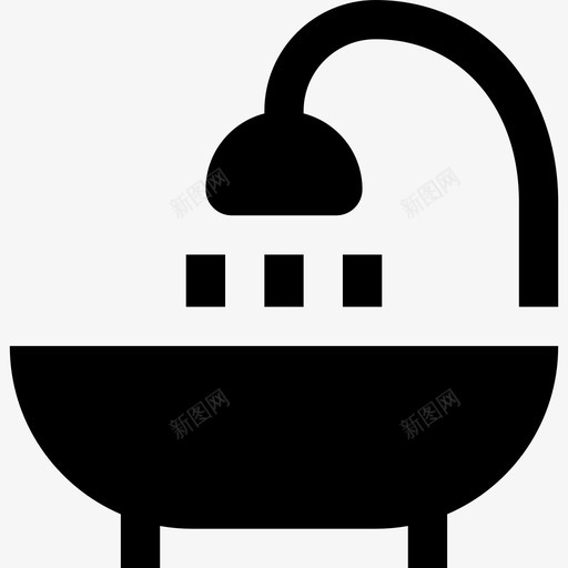 淋浴家具实心填充图标svg_新图网 https://ixintu.com 填充 家具实心 淋浴