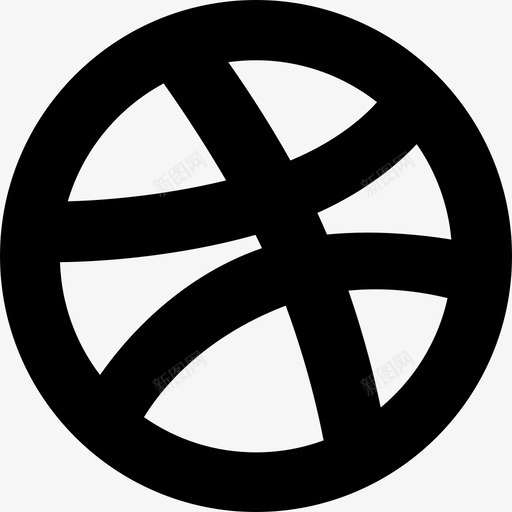 运球社交媒体元素填充图标svg_新图网 https://ixintu.com 填充 社交媒体元素 运球