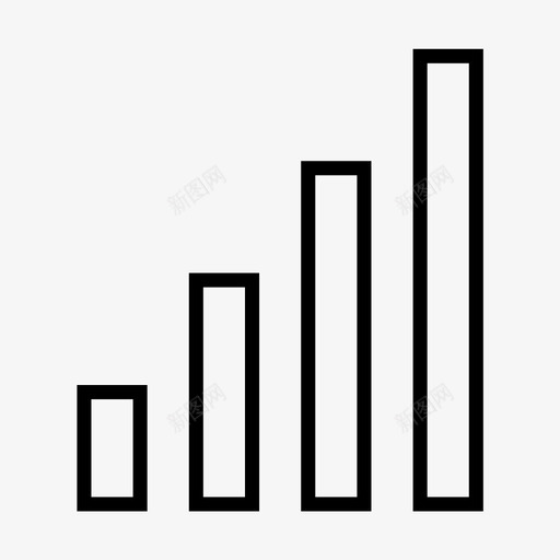信号强度蜂窝数据连接强度图标svg_新图网 https://ixintu.com 信号强度 信号条 无线 蜂窝数据 连接强度