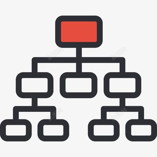 集团商业集合6红色图标svg_新图网 https://ixintu.com 商业集合6 红色 集团