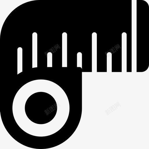 卷尺运动套装填充图标svg_新图网 https://ixintu.com 卷尺 填充 运动套装