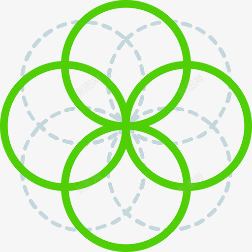 圆神圣的几何学平面图标svg_新图网 https://ixintu.com 圆 平面 神圣的几何学
