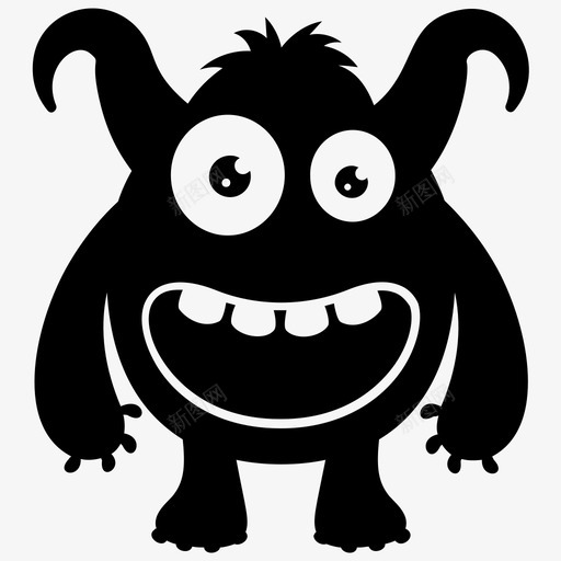 恶魔怪物野兽卡通怪物图标svg_新图网 https://ixintu.com 卡通怪物 可爱有趣的怪物角色 怪物角色 恶魔 恶魔怪物 野兽