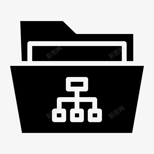 文件和文件夹图表文档图标svg_新图网 https://ixintu.com 图表 层次结构 文件和文件夹 文档