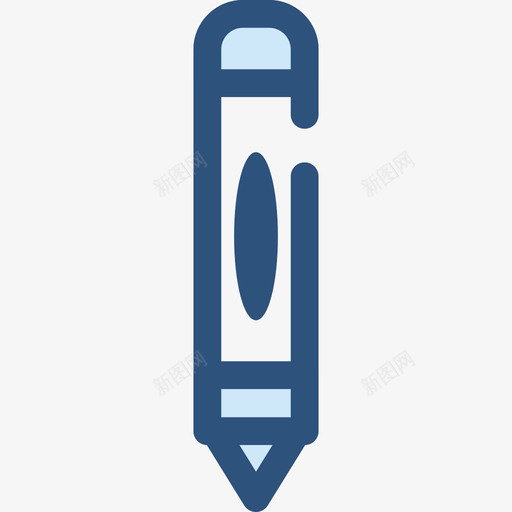 铅笔学校元素8蓝色图标svg_新图网 https://ixintu.com 学校元素8 蓝色 铅笔