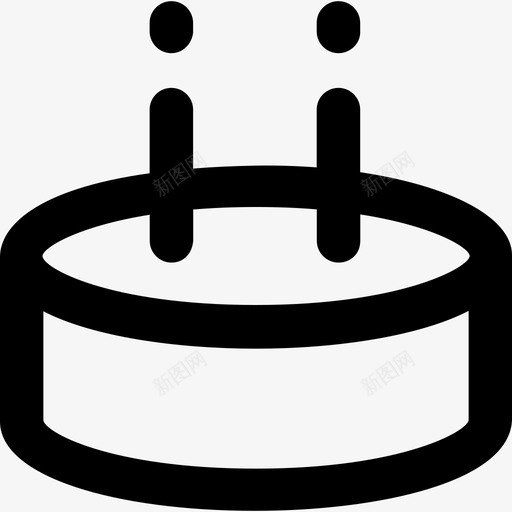生日蛋糕庆典和派对系列粗体圆形图标svg_新图网 https://ixintu.com 庆典和派对系列 生日蛋糕 粗体圆形