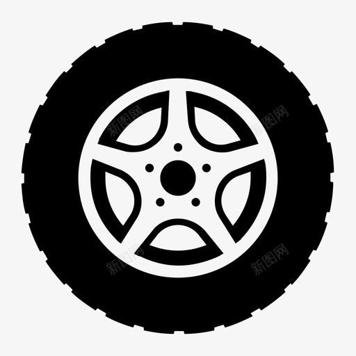 货车轮胎汽车车轮汽车轮胎图标svg_新图网 https://ixintu.com 汽车车轮 汽车轮胎 货车轮胎 轮胎字形图标