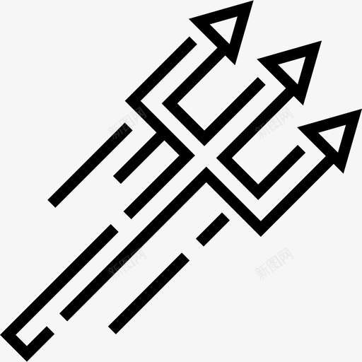 三叉戟万圣节9直系图标svg_新图网 https://ixintu.com 万圣节9 三叉戟 直系
