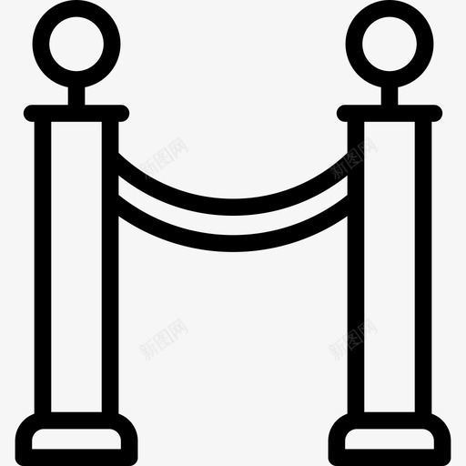 围栏博物馆4直线图标svg_新图网 https://ixintu.com 博物馆4 围栏 直线