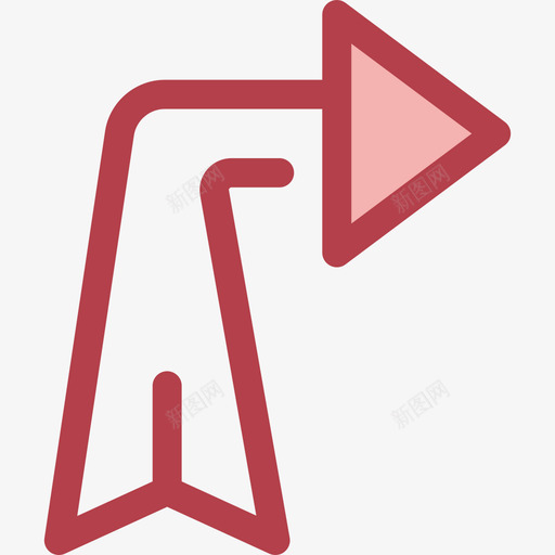 对角线箭头箭头9红色图标svg_新图网 https://ixintu.com 对角线箭头 箭头9 红色