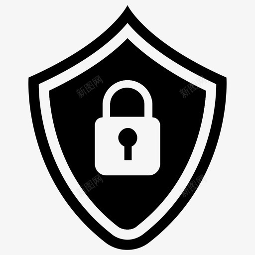 安全网络安全在线保护图标svg_新图网 https://ixintu.com 在线保护 安全 屏蔽 技术字形图标 网络安全