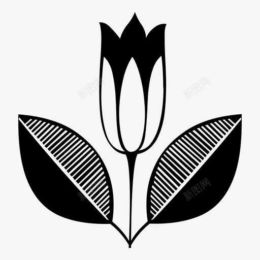 花雏菊绿色图标svg_新图网 https://ixintu.com 植物 绿色 自然 花 雏菊