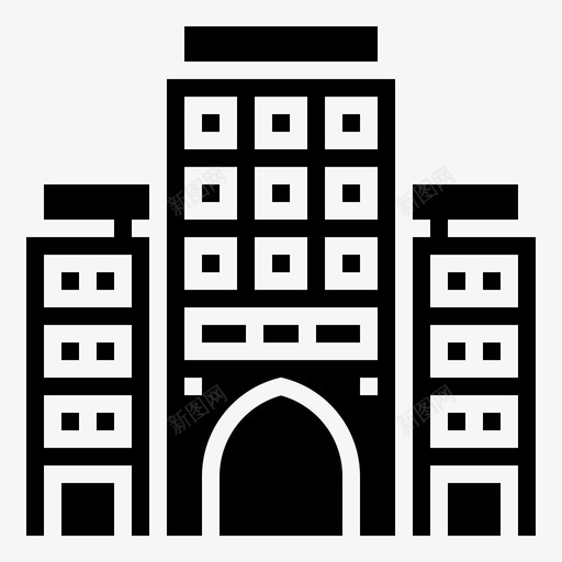 国家博物馆建筑地标图标svg_新图网 https://ixintu.com 国家博物馆 地标 地标1字形 建筑 预兆