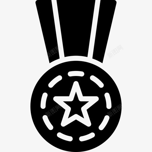 勋章军徽3填充图标svg_新图网 https://ixintu.com 军徽3 勋章 填充