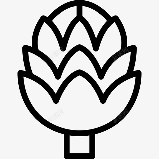 朝鲜蓟食物5直生图标svg_新图网 https://ixintu.com 朝鲜蓟 直生 食物5