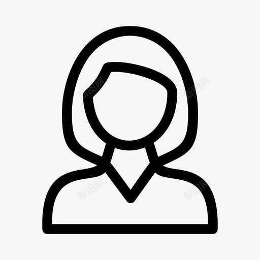 女人账户生意图标svg_新图网 https://ixintu.com 人 女人 生意 用户 账户