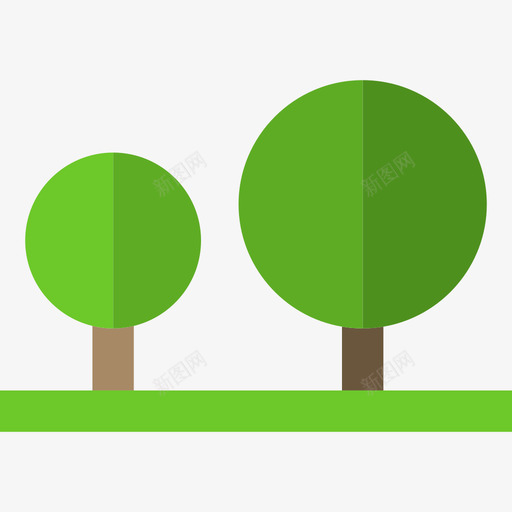 树木景观设置平坦图标svg_新图网 https://ixintu.com 平坦 景观设置 树木