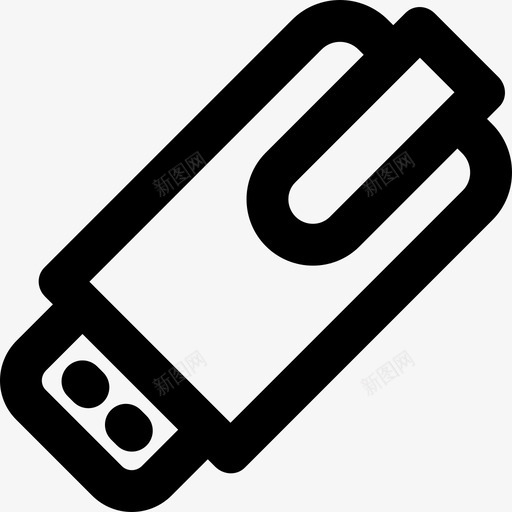 Pendrive文具8直线型图标svg_新图网 https://ixintu.com Pendrive 文具8 直线型