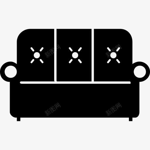 沙发家具4实心图标svg_新图网 https://ixintu.com 实心 家具4 沙发