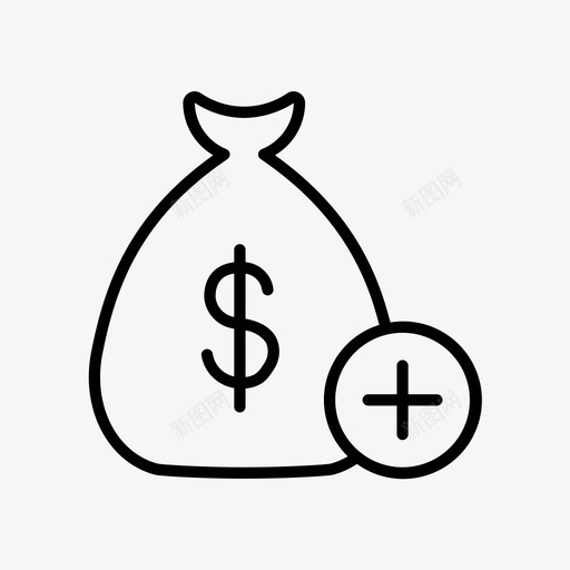 钱袋现金金融图标svg_新图网 https://ixintu.com 储蓄 现金 金融 钱袋