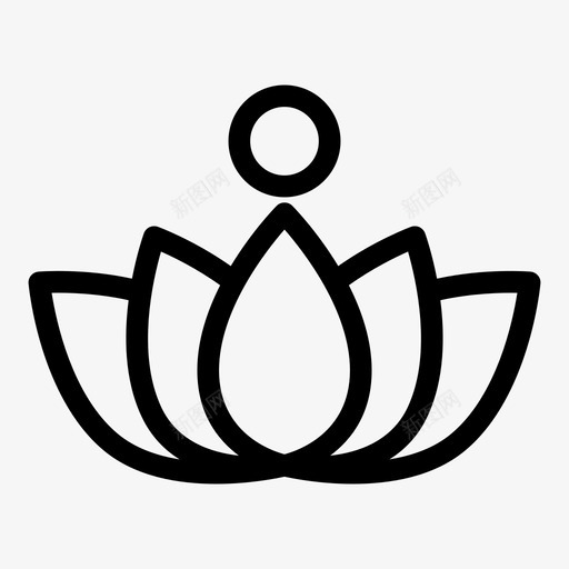 宗教之眼莲花图标svg_新图网 https://ixintu.com 宗教之眼 莲花