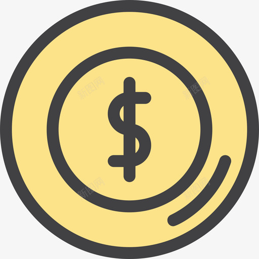 硬币暑假4线性颜色图标svg_新图网 https://ixintu.com 暑假4 硬币 线性颜色