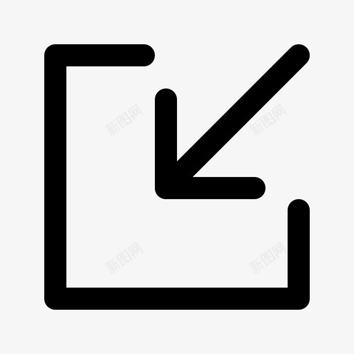 最小化箭头拖动图标svg_新图网 https://ixintu.com 弹出窗口 拖动 最小化 用户界面线图标集 窗口 箭头