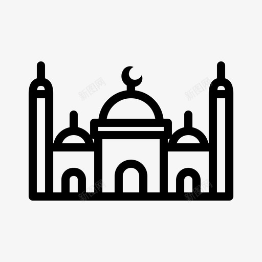 清真寺伊斯兰教穆斯林图标svg_新图网 https://ixintu.com 伊斯兰教 清真寺 祈祷 穆斯林