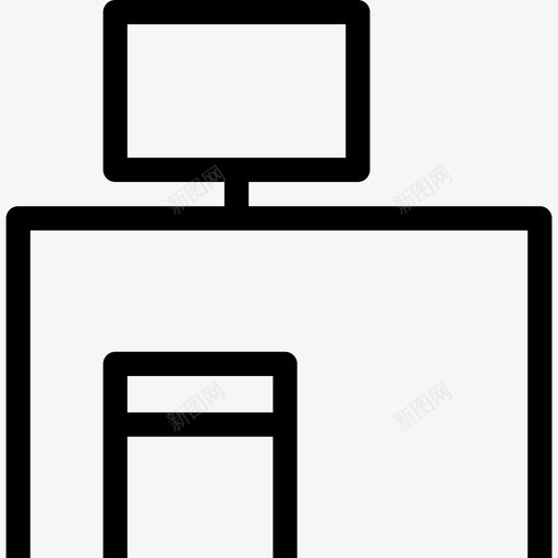 办公桌家具5线性图标svg_新图网 https://ixintu.com 办公桌 家具5 线性