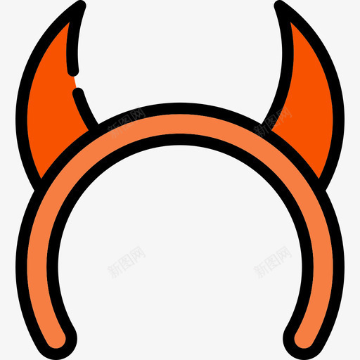 魔鬼万圣节4线性颜色图标svg_新图网 https://ixintu.com 万圣节4 线性颜色 魔鬼