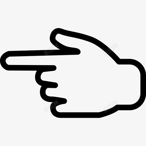 指向左侧交互图标集线性svg_新图网 https://ixintu.com 交互图标集 指向左侧 线性