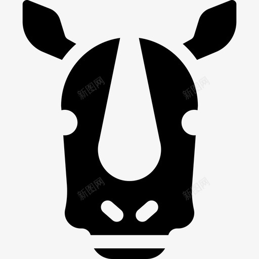 犀牛动物12填充物图标svg_新图网 https://ixintu.com 动物12 填充物 犀牛