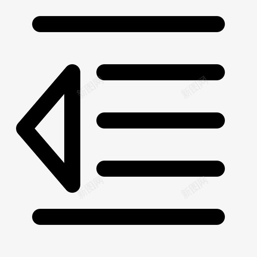 缩进左对齐页边距图标svg_新图网 https://ixintu.com 位置 左对齐 文本编辑器行图标集 段落 缩进 页边距