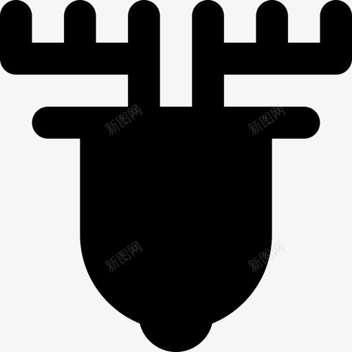 驯鹿假日元素汇编填充图标svg_新图网 https://ixintu.com 假日元素汇编 填充 驯鹿