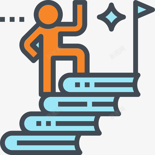 成功学校图标元素线颜色svg_新图网 https://ixintu.com 学校图标元素 成功 线颜色