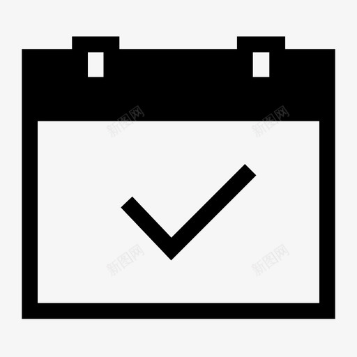 带支票签名的日历日期日程表图标svg_新图网 https://ixintu.com 带支票签名的日历 日历 日期 日程表 时间
