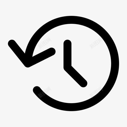 历史记录活动日志图标svg_新图网 https://ixintu.com 历史记录 日志 时间线 活动 用户界面行图标集 过去