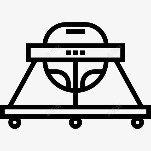 婴儿学步车婴儿和玩具5线性图标svg_新图网 https://ixintu.com 婴儿和玩具5 婴儿学步车 线性